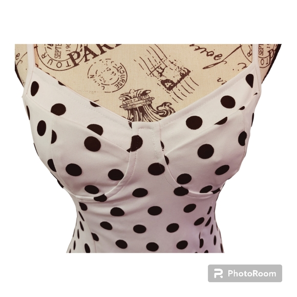 NWOT ZARA TRAFALUC Polka Dot Bodysuit with a Bra Cutout - Picture 5 of 10